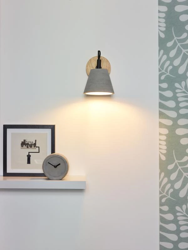 Lucide POSSIO - Wall light - 1xE14 - Taupe - ambiance 1